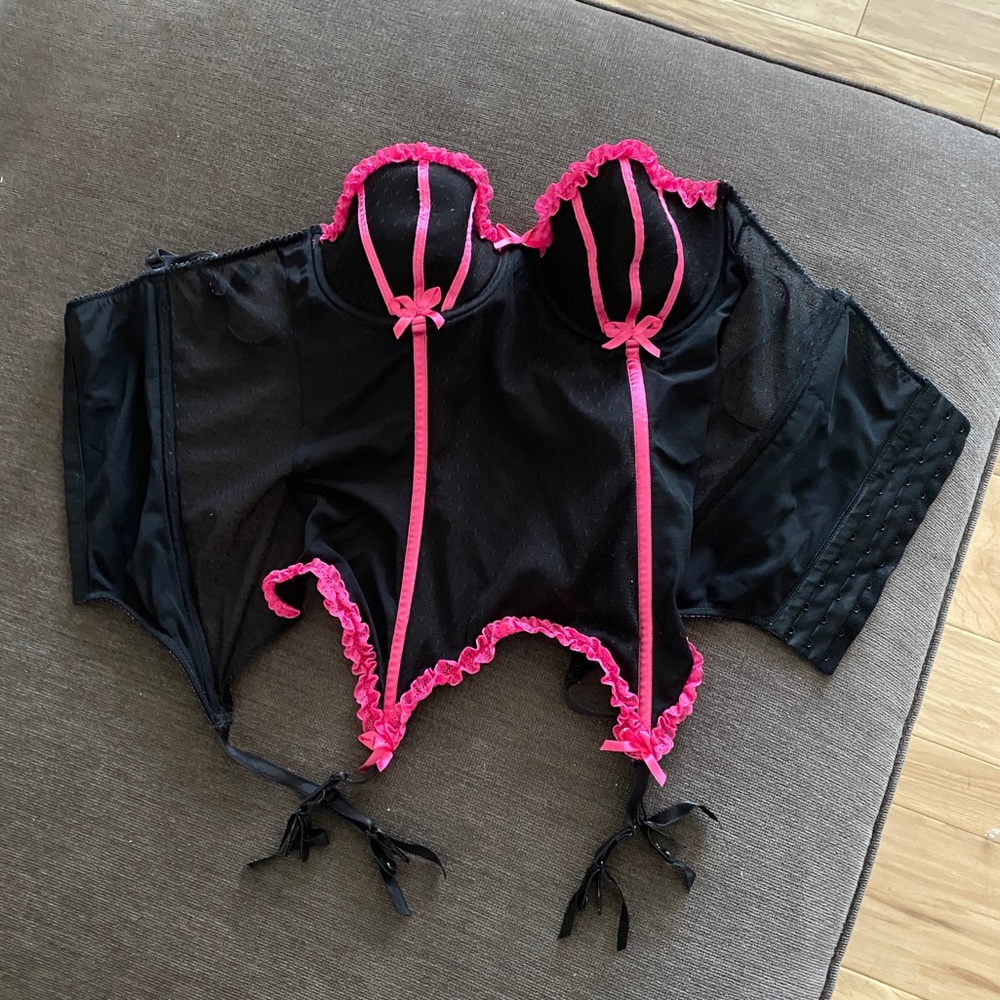VS SEXY LITTLE THINGS Black Lace  Corset Large